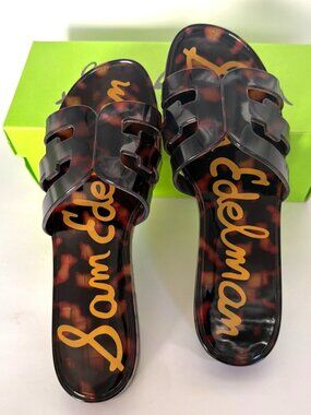 Sam Edelman Bay Jelly Sandals Brown Women Slides Size 8